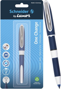 schneider by luxor one change  06 mm cone tip  refillable 1600 metres writing length roller ball pen
