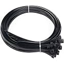 SCHOFIC Cable Zip Ties Heavy Duty 450 MM [Size 18 INCH], Ultra Strong Plastic [Polyamide] Wire Ties with 49 Pounds Tensile Strength, Nylon Tie Wraps with 4.8 MM Width (500, BLACK)