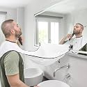 Scholazs Beard bib - Apron Cape Beard Trimming Bib for Men Shaving & Hair Catcher Non-Stick Hair Catcher Grooming Cloth Waterproof with 2 Suction Cups for Mirror