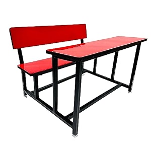 school furniture bench desk school college tution home duel desk for students heavy duty frame with ply board 1 red small class with back