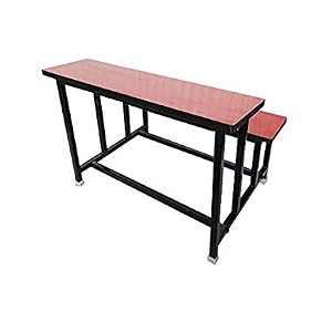 school furniture bench desk school college tution home duel desk for students heavy duty frame with ply board 1 red small class without back