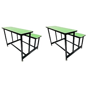 school furniture bench desk school college tution home duel desk for students heavy duty frame with ply board 2 green medium class