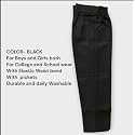 School Uniform Black Trousers for Boys and Girls, Formal Regular-Fit School Pants, Comfortable, Durable Fabric for Daily School Wear. 3-4 Years