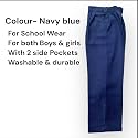 School Uniform Navy Blue Trousers for Boys and Girls, Formal Regular-Fit School Pants, Comfortable, Durable Fabric for Daily School Wear. 3-4 Years