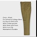 School Uniform Trousers for Boys and Girls, Formal Regular-Fit School Pants, Comfortable, Durable Fabric for Daily School Wear.