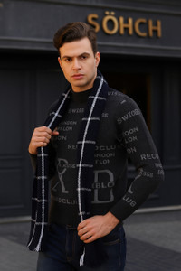 schp striped men muffler