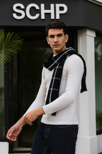 schp striped men muffler
