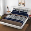 SCHp Velvet, Woolen Double Flat 240 TC Floral 1 Bedsheet with 2 Pillow Covers (B_93)