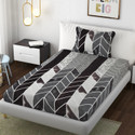 SCHp Velvet, Woolen Single Flat 240 TC Floral 1 Bedsheet with 2 Pillow Covers