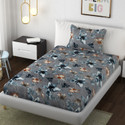 SCHp Velvet, Woolen Single Flat 240 TC Floral 1 Bedsheet with 2 Pillow Covers (B_100)