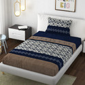 SCHp Velvet, Woolen Single Flat 240 TC Floral 1 Bedsheet with 2 Pillow Covers (B_93)