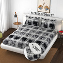 SCHp Woolen, Velvet Double Fitted (Elastic) 240 TC Floral 1 Bedsheet with 2 Pillow Covers (B_86)