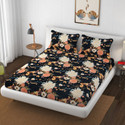 SCHp Woolen, Velvet Double Flat 240 TC Floral 1 Bedsheet with 2 Pillow Covers (B_108)