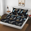SCHp Woolen, Velvet Double Flat 240 TC Floral 1 Bedsheet with 2 Pillow Covers (B_110)