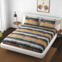 SCHp Woolen, Velvet Double Flat 240 TC Floral 1 Bedsheet with 2 Pillow Covers (B_106)