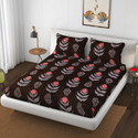 SCHp Woolen, Velvet Double Flat 240 TC Floral 1 Bedsheet with 2 Pillow Covers (B_115)