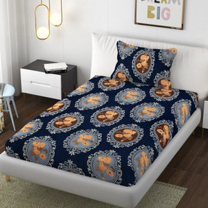 schp woolen velvet single flat 240 tc floral 1 bedsheet with 2 pillow covers b_113