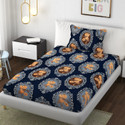 SCHp Woolen, Velvet Single Flat 240 TC Floral 1 Bedsheet with 2 Pillow Covers (B_113)