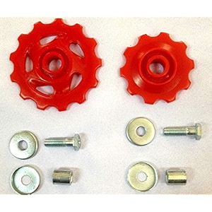 schrodinger 50002 molded plastic bicycle derailleur gear pulley wheels 13t amp 10t multicolour - 2pcs