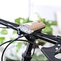 10051 LED Bicycle Cycle Front Head Light USB Rechargeable with Horn Red/Black/Blue/Golden/Silver Random Colors