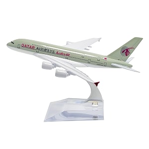 schubert adult only for display diecast aeroplane scale model size -16 cm qatar airways multicolor