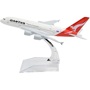 schubert only for display diecast aeroplane scale model size -16 cm x 14 cm qantas airlinemulticolor