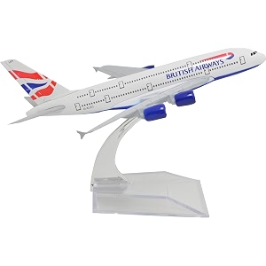 schubert only for display diecast aeroplane scale model size -16 cm x 14 cm british airwaysmulticolor