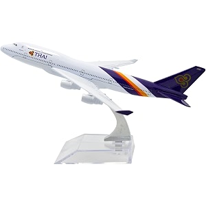 schubert only for display diecast aeroplane scale model size-16 cm x 14 cm thai airway white