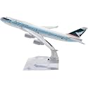 SCHUBERT only for Display Diecast Aeroplane Scale Model Size -16 cm X 14cm (Cathay Pacific),multicolor