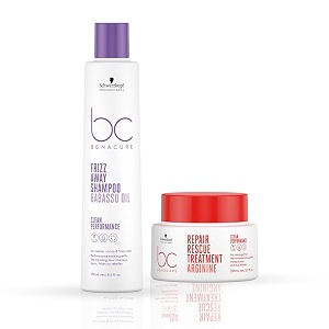 schwarzkopf professional bc keratin smooth perfect micellar shampoo purple 250 ml and bc peptide repair rescue treatment red 200 ml