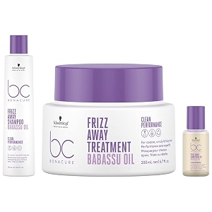 schwarzkopf professional bonacure frizz away shampoo treatment amp smoothing oil 250 millilitres