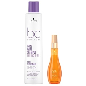 schwarzkopf professional bonacure frizz away shampoo amp ultime argan finishing oil