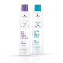 Schwarzkopf Professional Bonacure Frizz Away Shampoo with Babassu Oil, 250ml and Bonacure Moisture Kick Shampoo, 250 ml