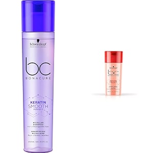 schwarzkopf professional bc keratin smooth perfect micellar shampoo and conditioner set red