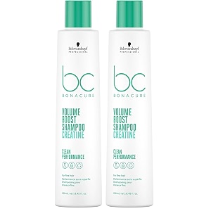 schwarzkopf professional bonacure volume boost shampoo with creatine  for fine hair  250ml pack of 2
