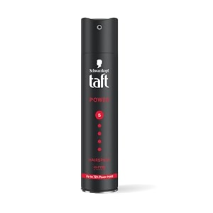 taft schwarzkopf power hair spray with caffeine formula for strengthening hair hold 5 72hr hold protection from uv rays wind and humidity no stickiness easy to brush out salon like finish- 250ml