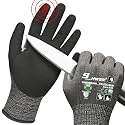Schwer ProGuard High Level Cut Resistant Work Gloves PR3326 for Extreme Protection，ANSI A9 Cut Gloves with Reinforced Thumb, Non Slip, Breathable, Durable, Touch-screen, Black 1 Pair（M）