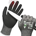 Schwer ProGuard High Level Cut Resistant Work Gloves PR3326 for Extreme Protection，ANSI A9 Cut Gloves with Reinforced Thumb, Non Slip, Breathable, Durable, Touch-screen, Black 1 Pair（XL）