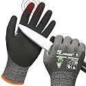 Schwer ProGuard Highest Level Cut Resistant Work Gloves PR3326 for Extreme Protection，ANSI A9 Cut Gloves with Reinforced Thumb, Non Slip, Breathable, Durable, Touch-screen, Black 1 Pair（S）