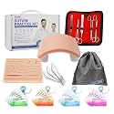 Scian Advanced Practice Kit for Medical Students (36 Pcs) Complete Suture Kit Includes Variety of Suture Threads, Unique Arch-Shaped Pad, Suture Pad with 14 Pre-Cut Wounds (Education Only)