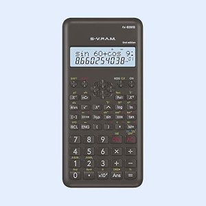 fx-82ms 2nd gen scientific calculator  240 functions 2-line display  non-programmable  ideal for school college amp exams  lightweight with hard case
