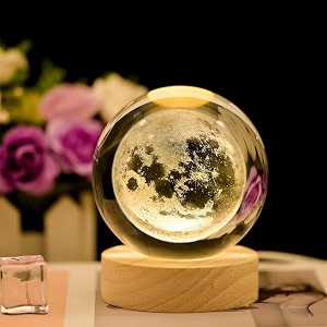 SCILLA 3D Moon Crystal Ball Night Lamp