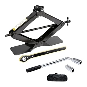 scissor jack oversized base quick-lift screw saving strength design ideal for autopickuptrucksuvmpv 3ton jack  lug wrench