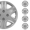 SCITOO 13 Inch Silver Hubcaps can be Easily Installed Snap on Car Truck SUV,Suitable for a Variety of Models,Beautiful and Rust-Proof, Replacement Wheel Cover Set of 4
