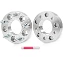 SCITOO 2Pcs 5x4.5 to 5x4.75 Wheel Spacers 1.25 inch for Ford Silver