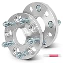 SCITOO 2Pcs 5x4.5 Wheel Spacers 15mm for Toyota Silver Wheel Adapters