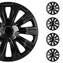 SCITOO Hubcaps Wheel Cover 17" 4 PCS Bright Black
