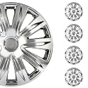 SCITOO Hubcaps Wheel Cover 17" 4 PCS Silver Plating