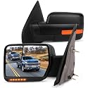 SCITOO Tow Mirrors Black Direct-Fit for 2004-2014 for Ford for F-150 LH RH