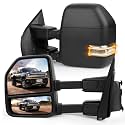 SCITOO Towing Mirrors Fit 17-19 For Ford For F250 F350 F450 F550 Super Duty